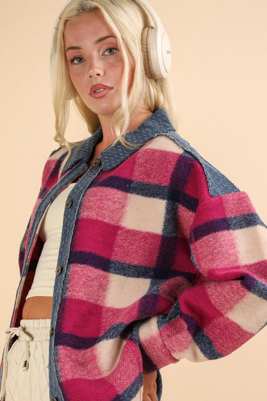 Cozy PLAID SHACKET