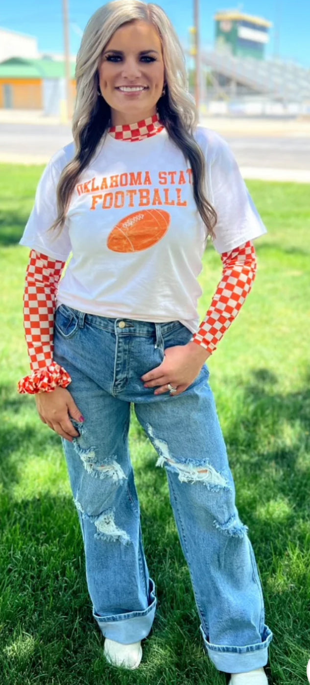 PEP RALLY MESH TOP ORANGE