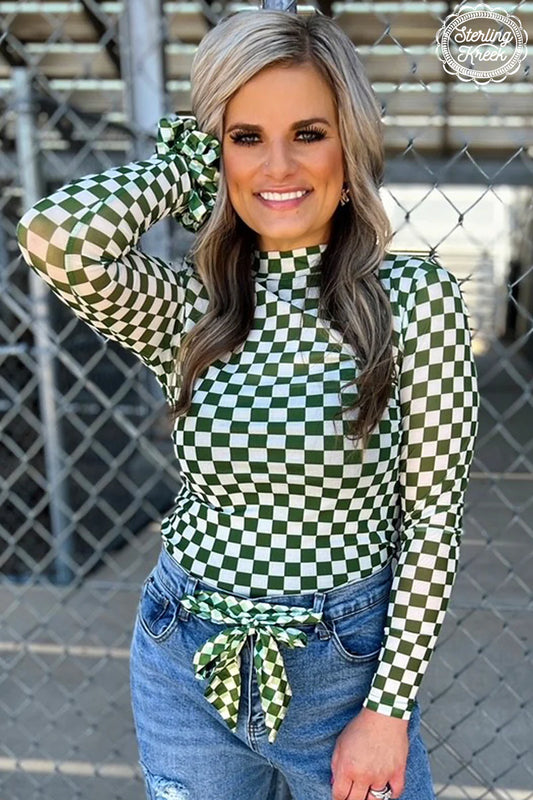 PEP RALLY MESH TOP GREEN