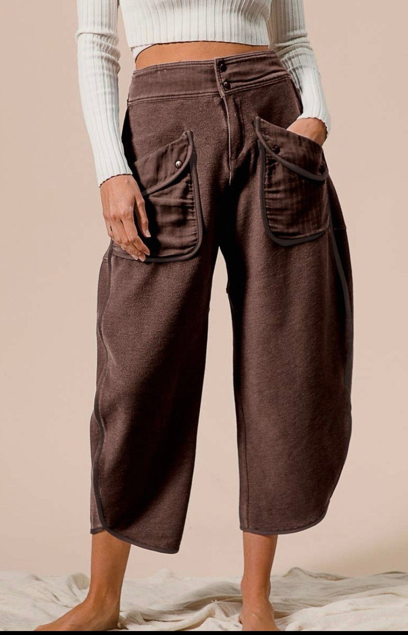 WASHED TERRY PANTS