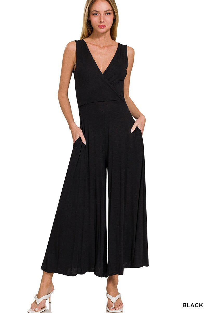 Darla Surplice Neckline Jumpsuit