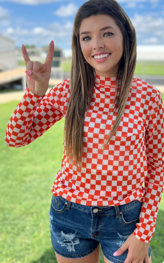 PEP RALLY MESH TOP ORANGE