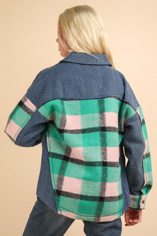 Cozy PLAID SHACKET