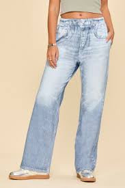 DEAR SCARLETT STRAIGHT LEG FAUX DENIM - LIGHT WASH