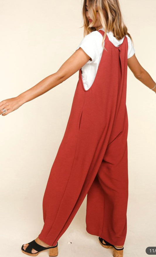 Wide Leg Jumpsuit Overhalls