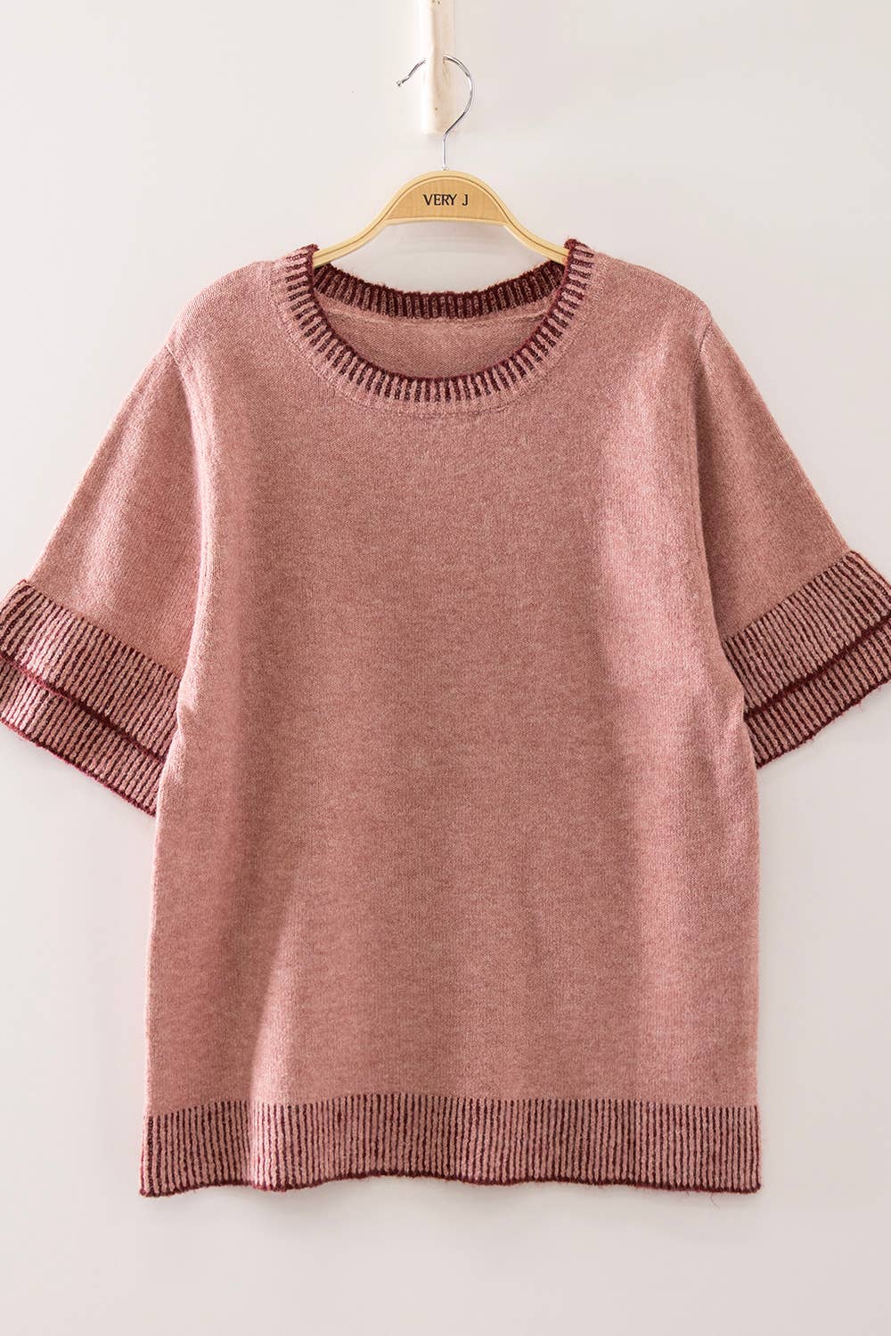 Soft Touch Contrast Rib Knit