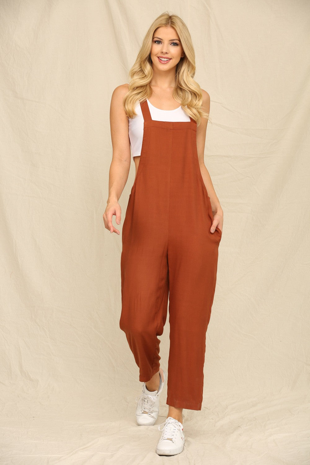 CARMEN RAYON SOLID BAGGY JUMPSUIT