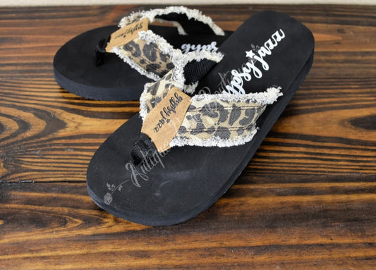 GYPSY JAZZ LEOPARD SLIDE ON SANDALS