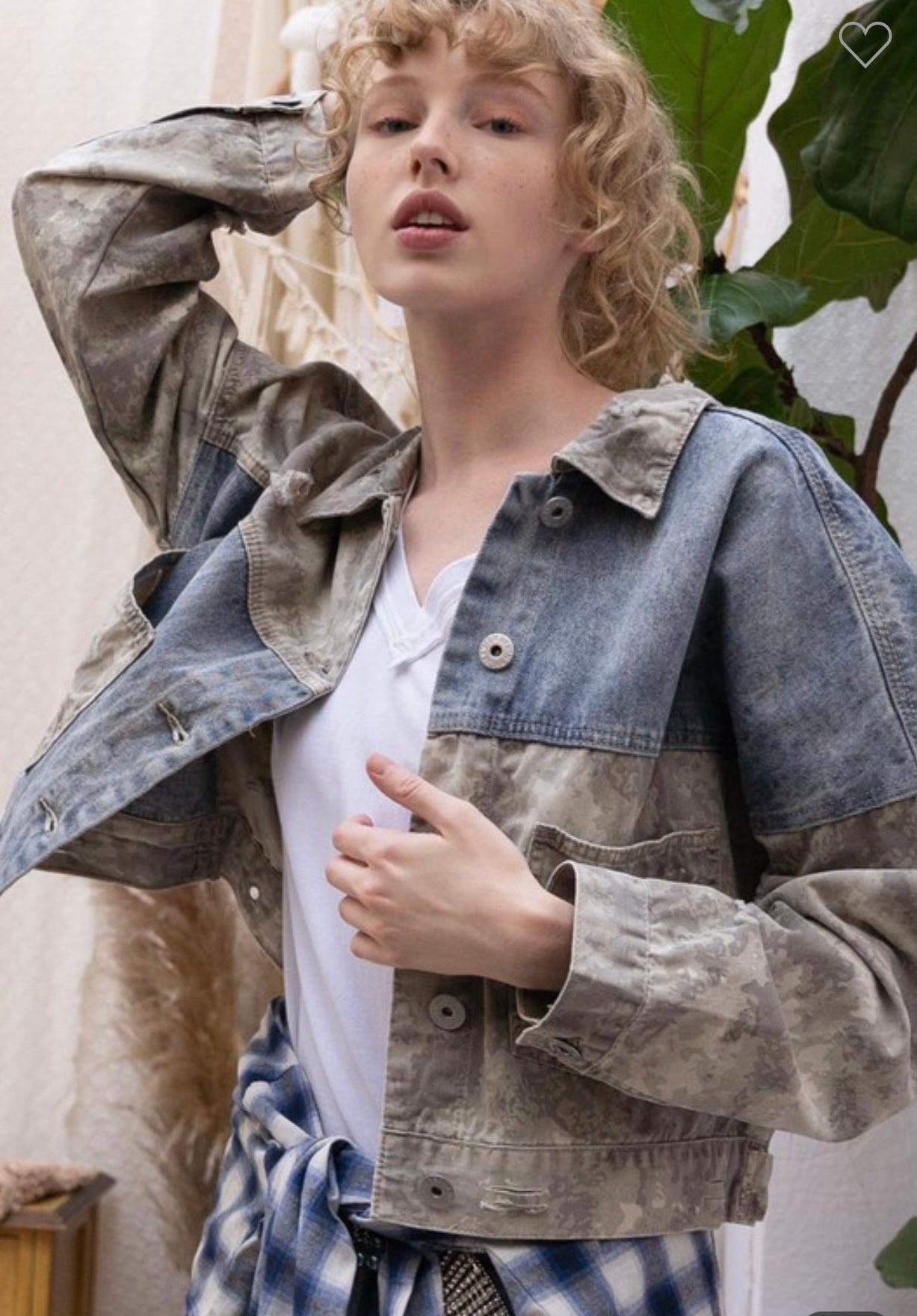 Pol My Love Denim Camo Jacket