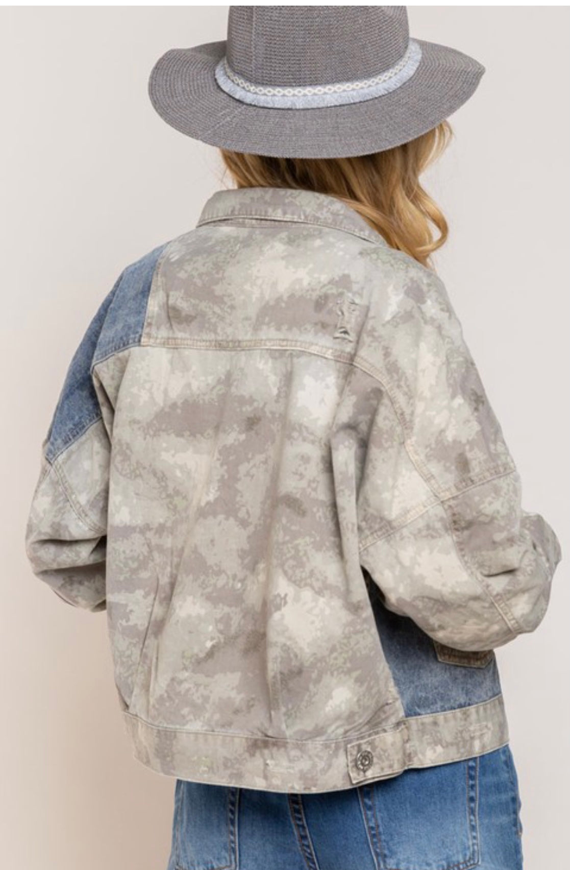 Pol My Love Denim Camo Jacket