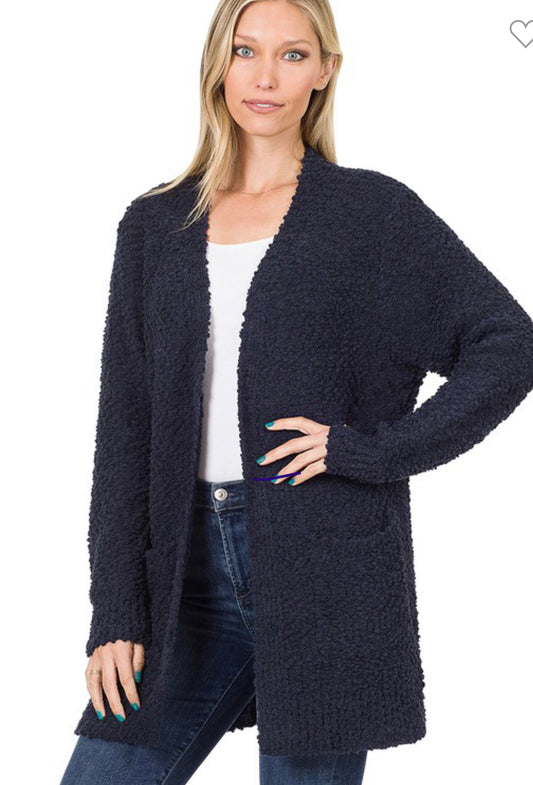 Stay Cozy Popcorn Cardigan