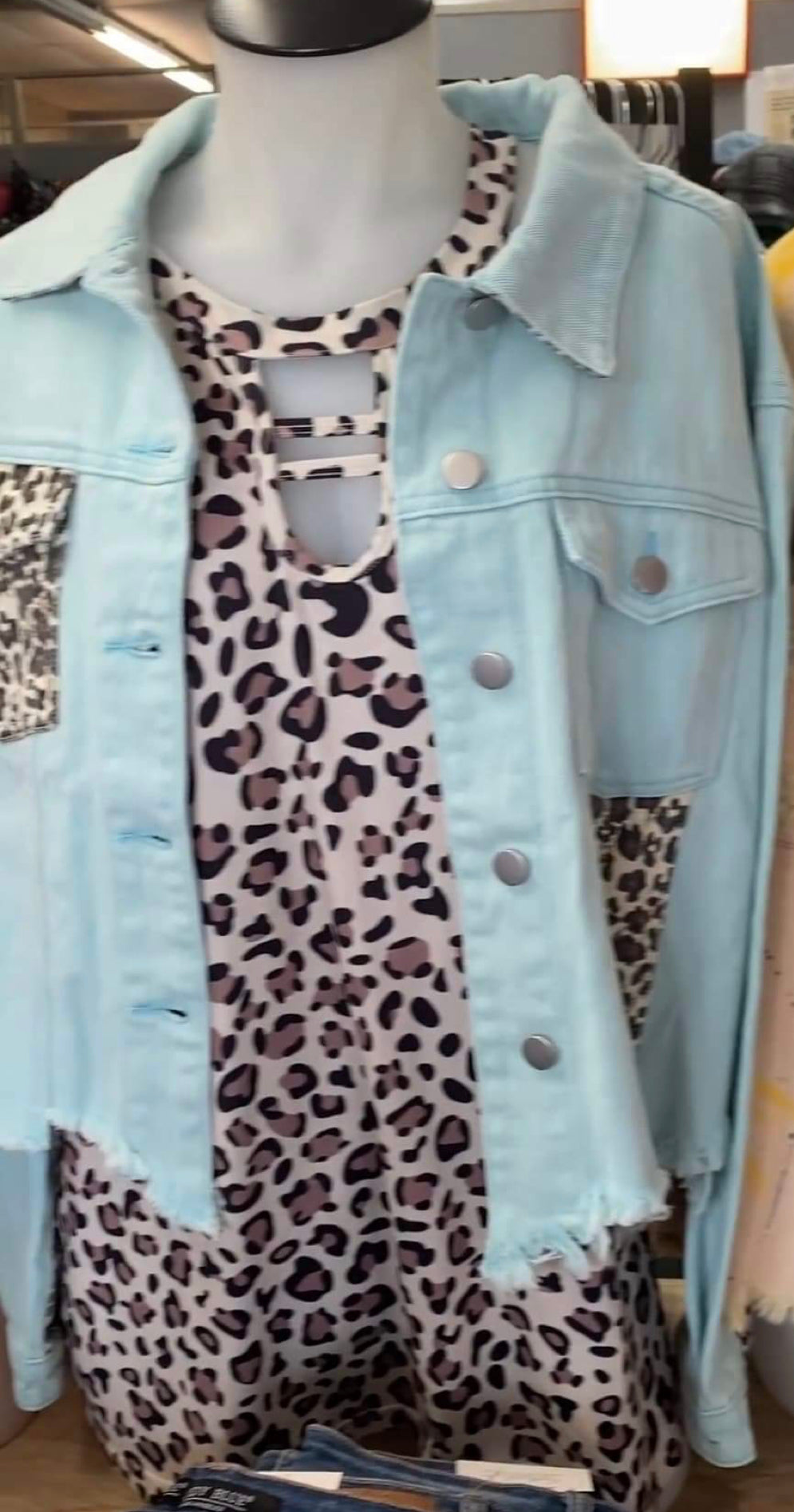 Pol Leopard Patch Shacket