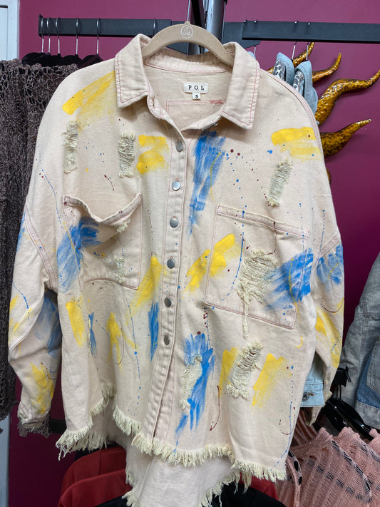 Pol Paint Splashed Shacket